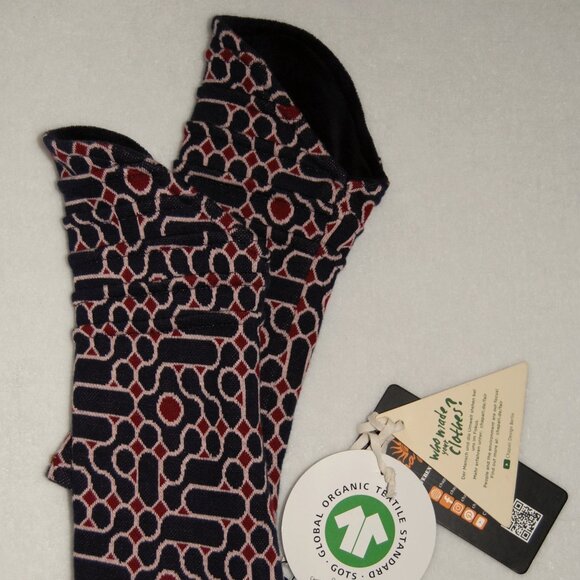 Chapati Berlin, Organic Cotton Velvet Fingerless Gloves, Reversible, Women OS - Picture 7 of 9